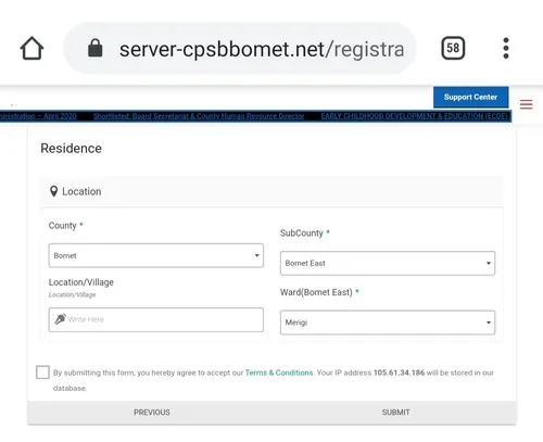 Choose Residence On Bomet County ECDE Jobs Applica